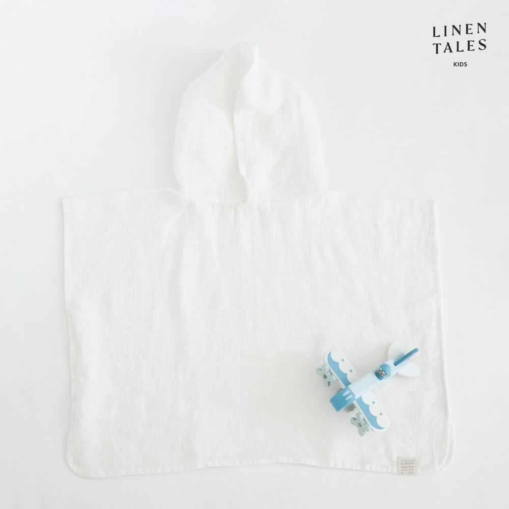 Bílý lněný dětský župan velikost 2-4 roky – Linen Tales Linen Tales