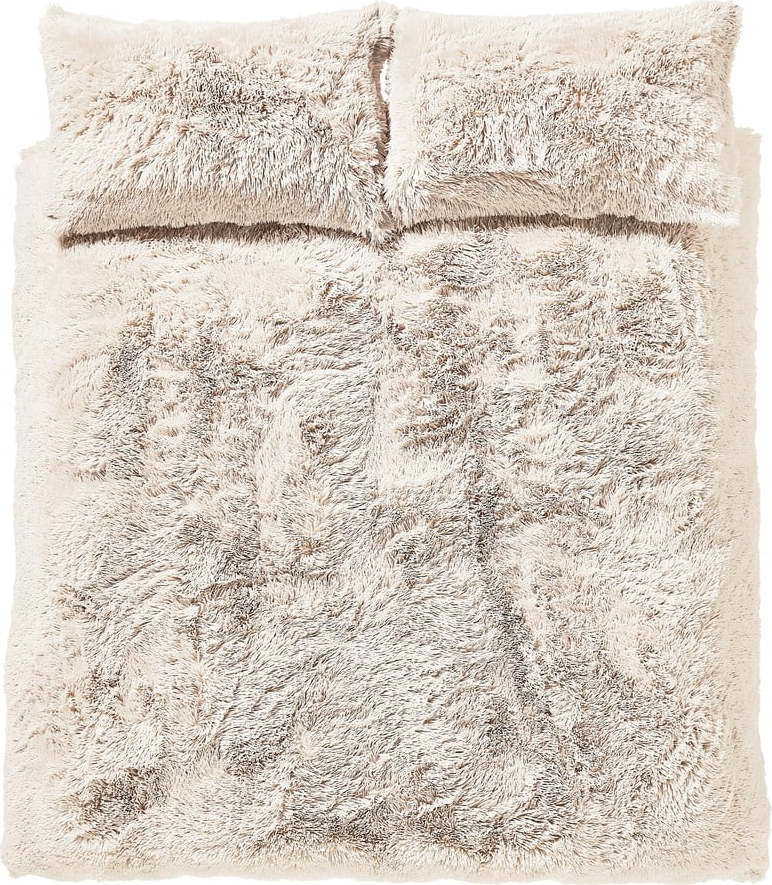 Krémové povlečení na dvoulůžko z mikroplyše 200x200 cm Cuddly – Catherine Lansfield Catherine Lansfield