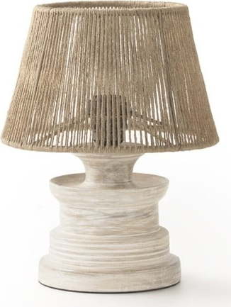 Bílá/přírodní stolní lampa (výška 30 cm) – Geese Geese