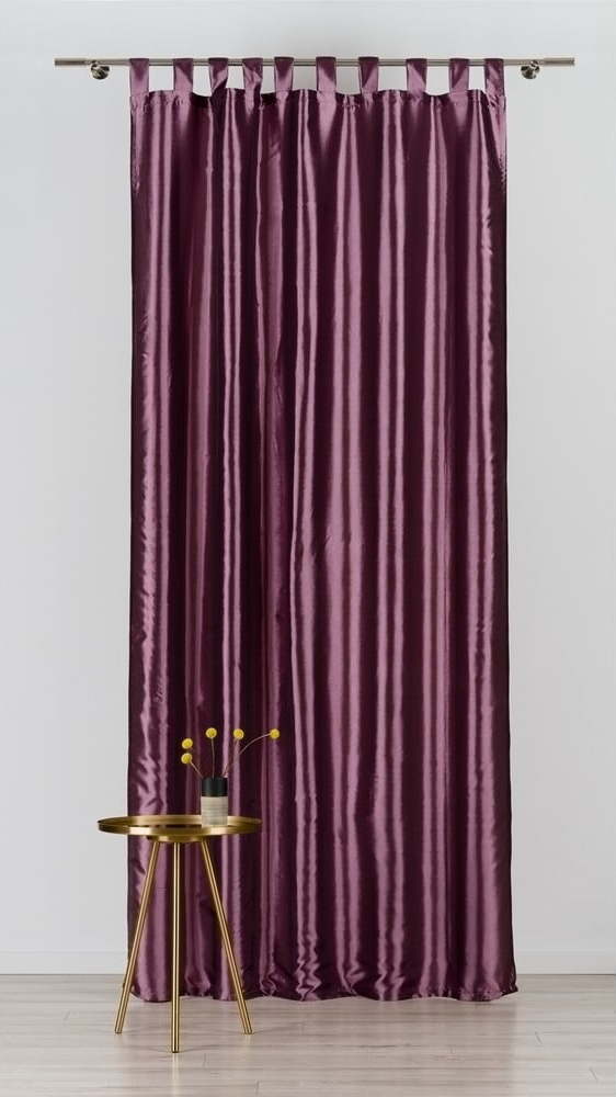 Tmavě fialový závěs 140x245 cm Royal Taffeta – Mendola Fabrics Mendola Fabrics