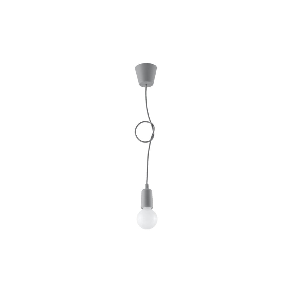 Šedé závěsné svítidlo ø 5 cm Rene – Nice Lamps Nice Lamps