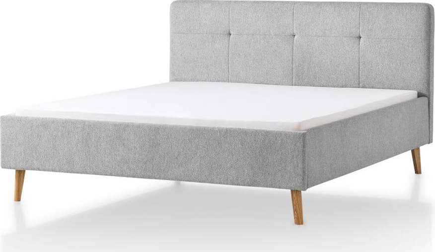 Světle šedá čalouněná dvoulůžková postel 180x200 cm Smart – Meise Möbel Meise Möbel