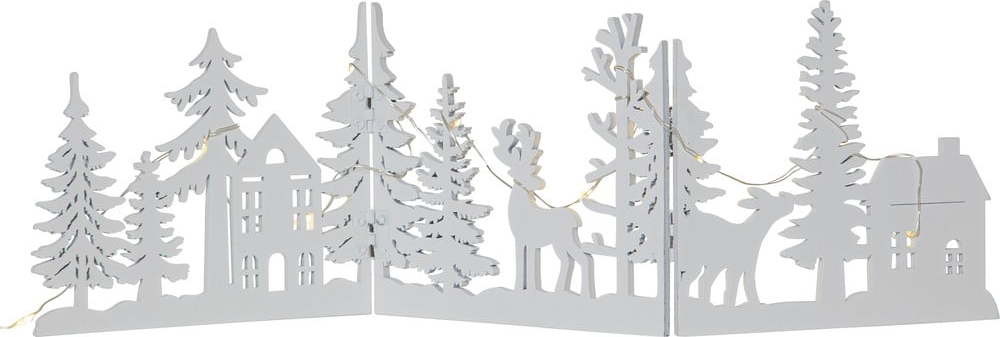 Bílá světelná dekorace s vánočním motivem Fauna – Star Trading Star Trading
