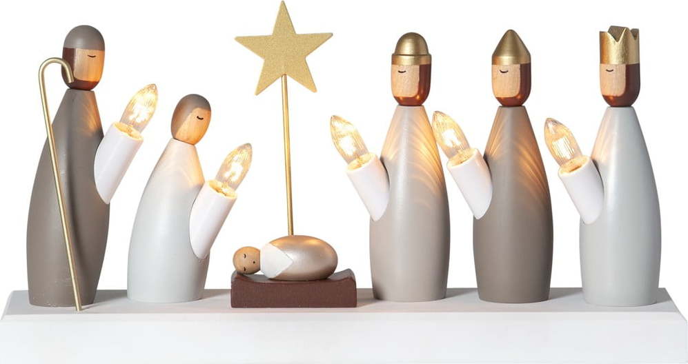 Bílá světelná dekorace s vánočním motivem Krubba – Star Trading Star Trading