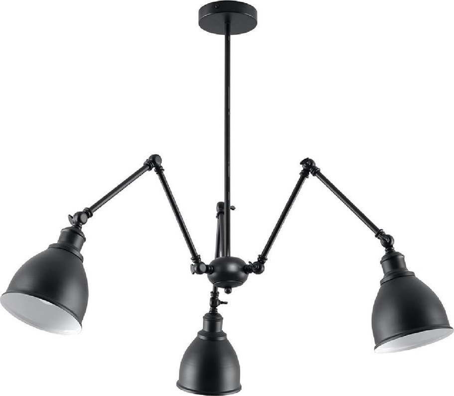Černé závěsné svítidlo s kovovým stínidlem 70x70 cm Matilda Shade - Nice Lamps Nice Lamps