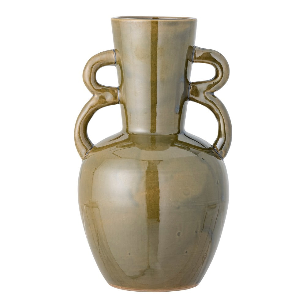 Khaki ručně vyrobená váza z kameniny Oleander – Bloomingville Bloomingville