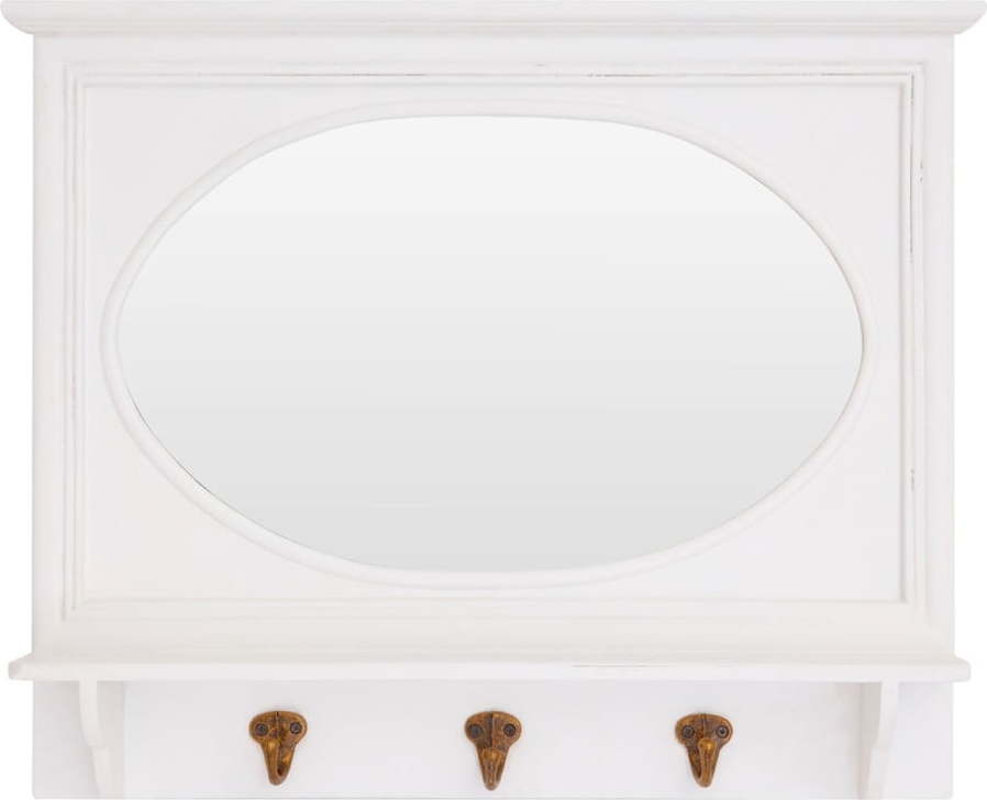 Nástěnné zrcadlo s poličkou a věšákem 53x43 cm Whitley – Premier Housewares Premier Housewares