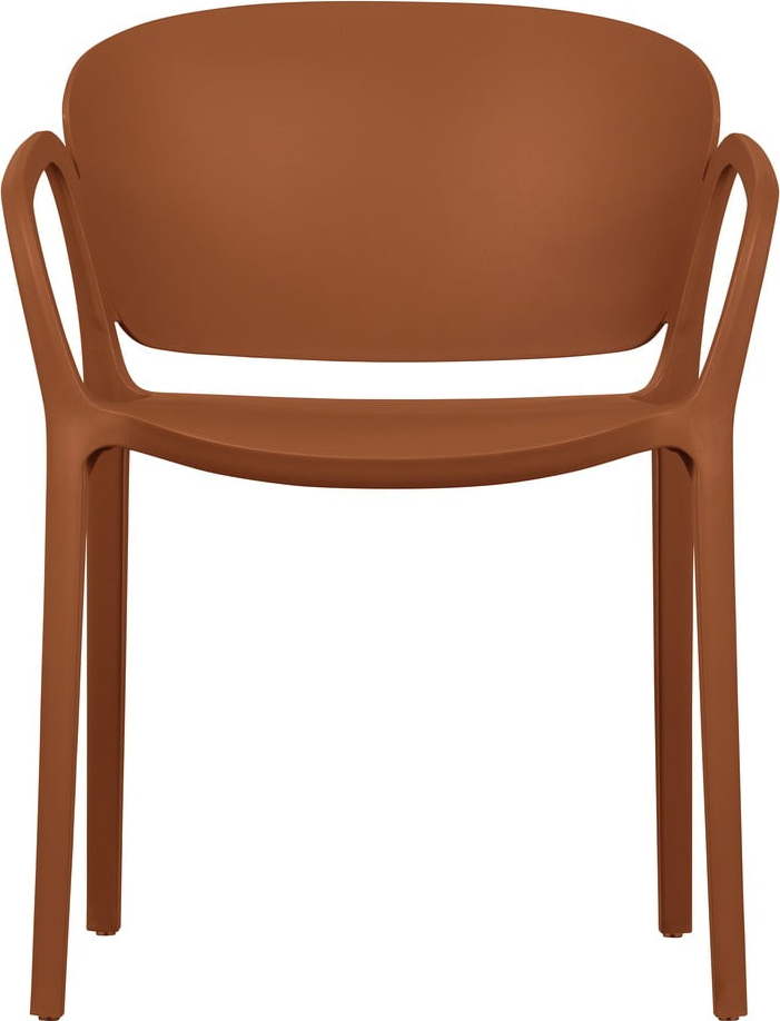 Plastová jídelní židle v cihlové barvě Bent – WOOOD WOOOD