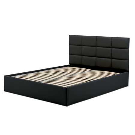 Čalouněná postel TORES II bez matrace rozměr 160x200 cm - Eko-kůže Černá eko-kůže Signal-nabytek