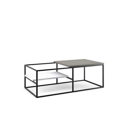 Konferenční stolek SARA - šedá/bílá/černá T-TABLE