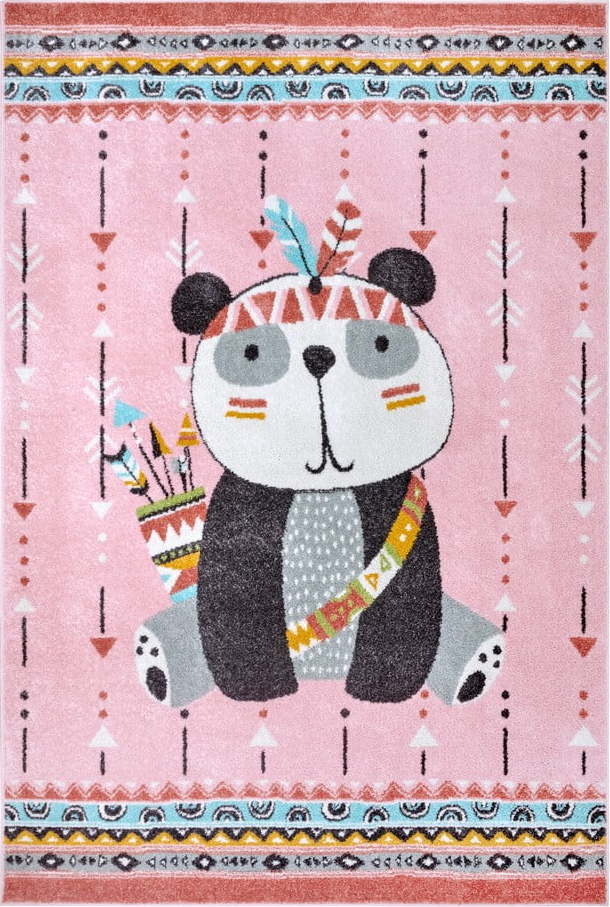Růžový dětský koberec 160x235 cm Panda – Hanse Home Hanse Home