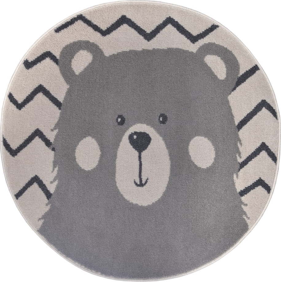 Šedý dětský koberec ø 140 cm Bear – Hanse Home Hanse Home