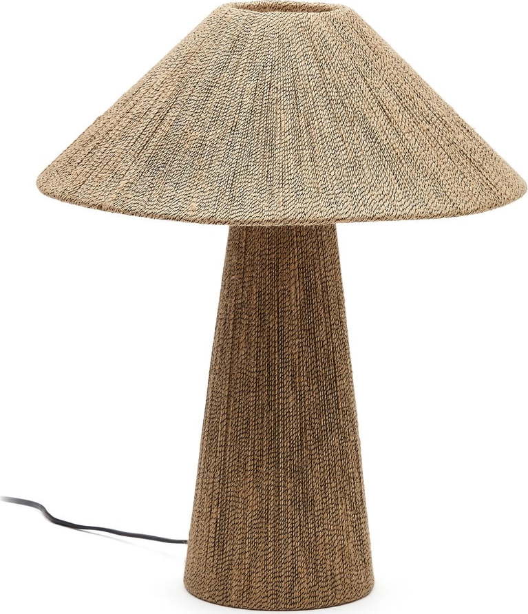 Světle hnědá stolní lampa se stínidlem z juty (výška 46 cm) Renee – Kave Home Kave Home