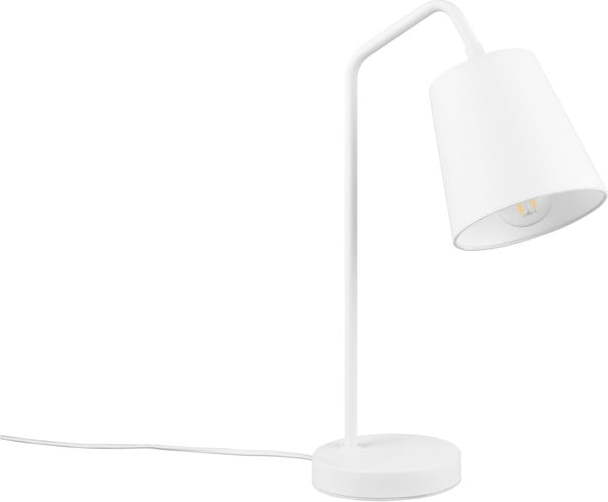 Bílá stolní lampa s textilním stínidlem (výška 45 cm) Buddy – Trio TRIO