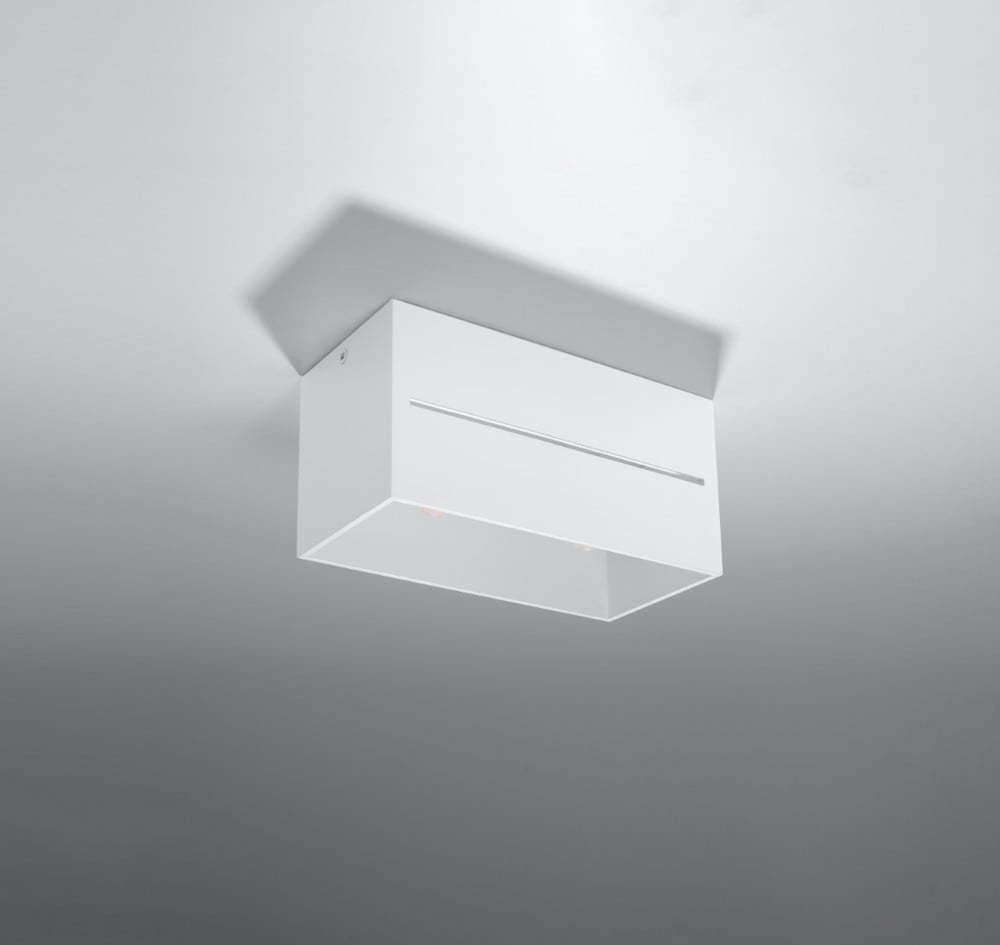 Bílé stropní svítidlo s kovovým stínidlem 10x20 cm Lorum – Nice Lamps Nice Lamps