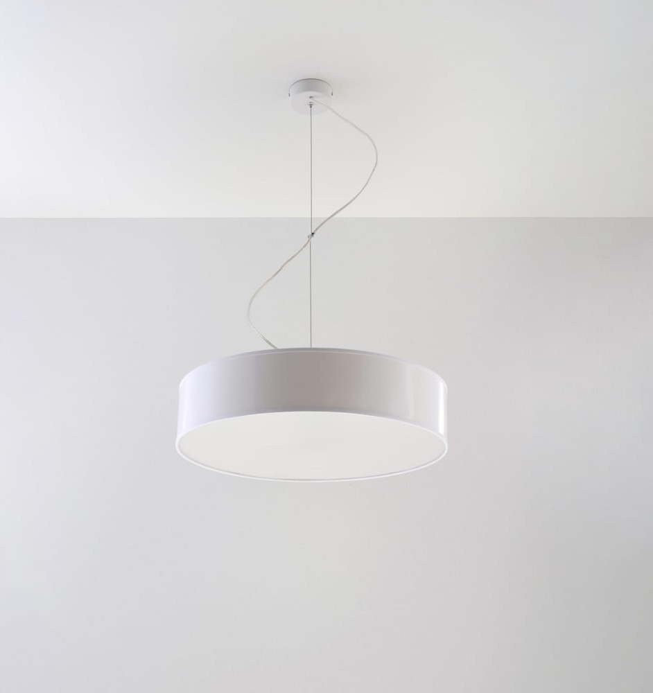 Bílé závěsné svítidlo ø 45 cm Atis – Nice Lamps Nice Lamps