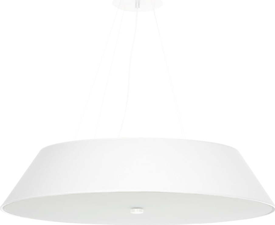 Bílé závěsné svítidlo s textilním stínidlem ø 70 cm Hektor – Nice Lamps Nice Lamps