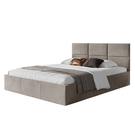 Čalouněná postel PORTO rozměr 140x200 cm Béžová TT-FURNITURE