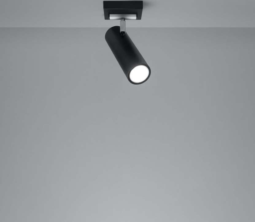 Černé stropní svítidlo 8x8 cm Mira – Nice Lamps Nice Lamps