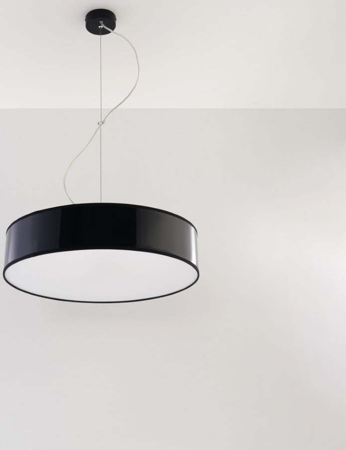 Černé závěsné svítidlo ø 45 cm Atis – Nice Lamps Nice Lamps