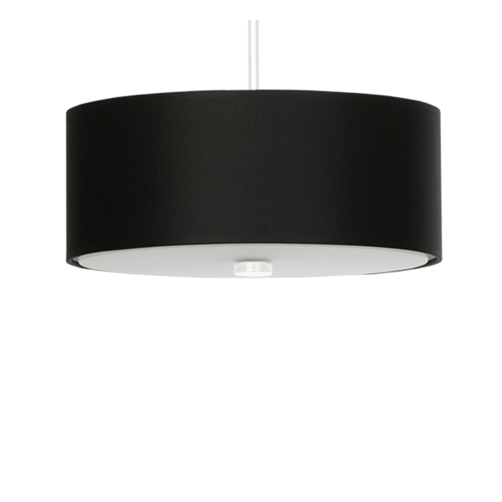 Černé závěsné svítidlo s textilním stínidlem ø 30 cm Herra – Nice Lamps Nice Lamps