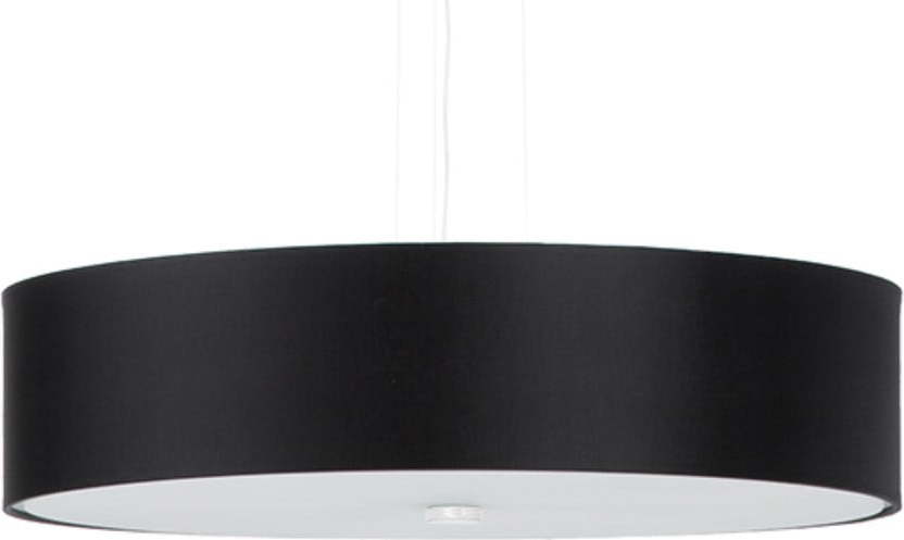 Černé závěsné svítidlo s textilním stínidlem ø 50 cm Herra – Nice Lamps Nice Lamps