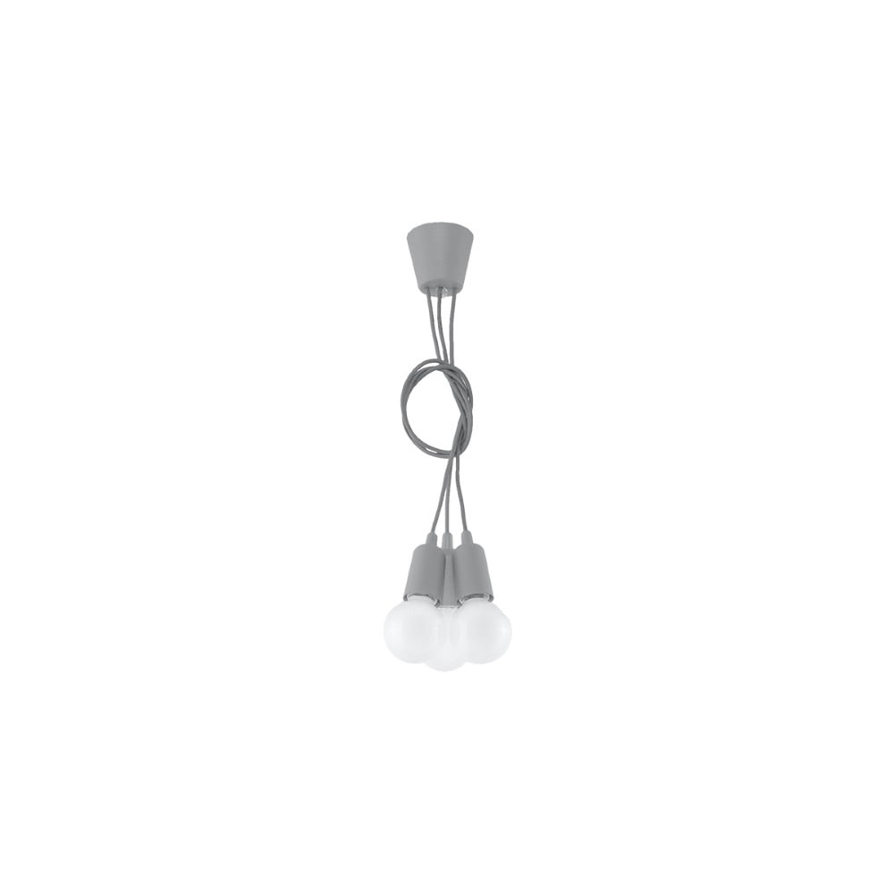Šedé závěsné svítidlo ø 15 cm Rene – Nice Lamps Nice Lamps