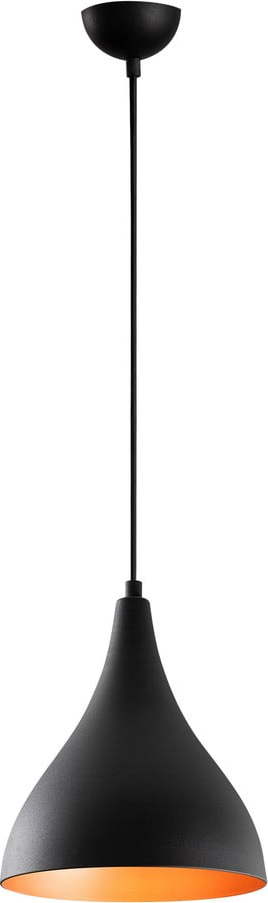 Černé závěsné svítidlo s kovovým stínidlem ø 22 cm Berceste – Opviq lights Opviq lights