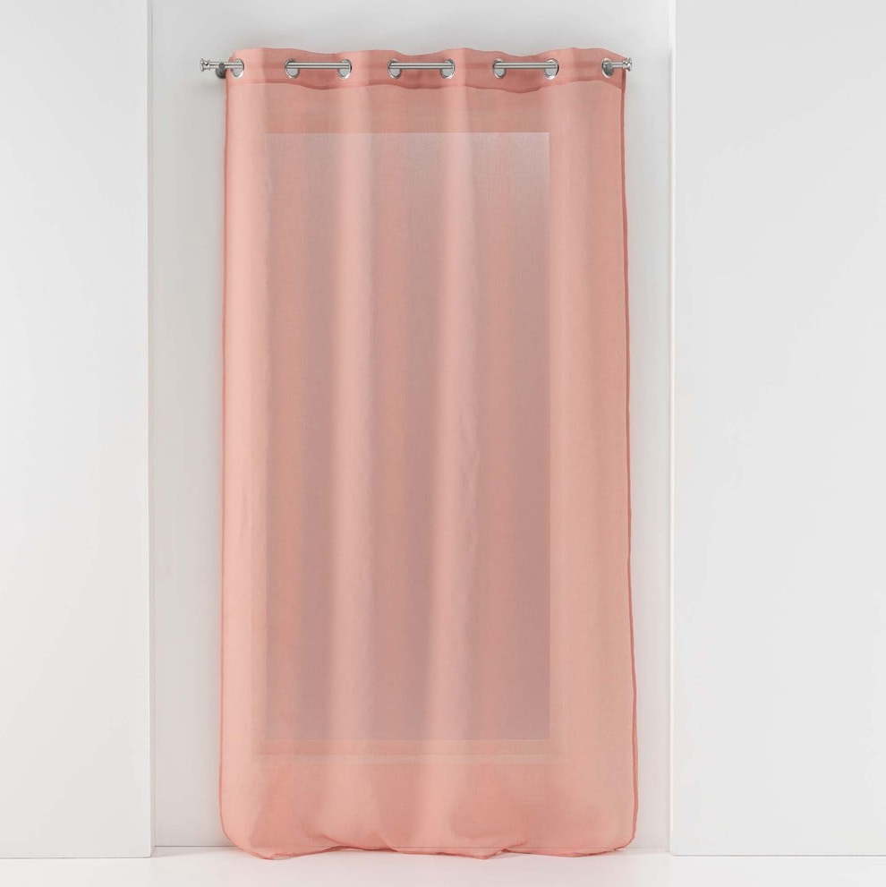 Růžová voálová záclona 140x280 cm Sandra – douceur d'intérieur Douceur d intérieur